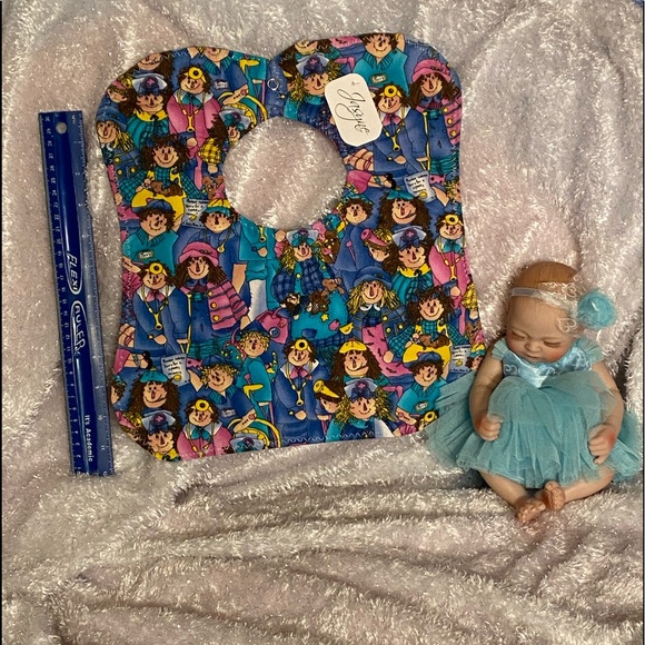 Handmade Raggedy Ann Bib OOAK - Picture 2 of 4